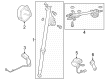 Diagram for 2024 Honda Pilot Seat Belt - 04864-T90-A00ZA