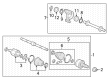 Diagram for 2023 Honda HR-V Axle Shaft - 44306-3W0-A01