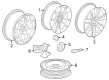 Diagram for 2023 Honda Pilot Spare Wheel - 42700-T90-A81