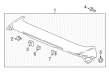 Diagram for 2023 Honda Odyssey Spoiler - 74950-THR-A12ZM