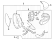 Diagram for 2023 Honda HR-V Car Mirror - 76258-3W0-A03