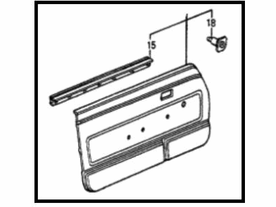 1983 Honda Accord Door Trim Panel - 75820-SA5-660ZC