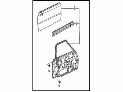 Honda 75150-SA6-673ZZ Panel, L. FR. Door