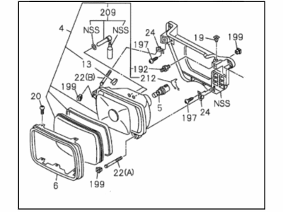 1994 Honda Passport Headlight - 8-94314-626-2