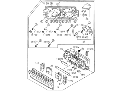 Honda Passport Instrument Cluster - 8-97096-939-3