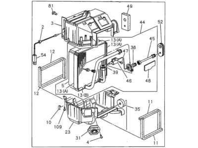 1995 Honda Passport Evaporator - 8-97104-481-1