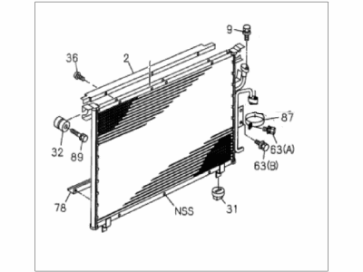 1997 Honda Passport A/C Condenser - 8-97094-874-0