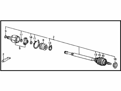 1988 Honda Accord Axle Shaft - 44011-SE0-921