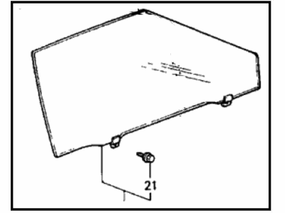 Honda 73300-SG7-A91 Glass Assy., R. Door (Bronze)