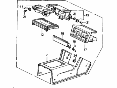 1989 Honda Accord Consoles - 83410-SE5-L91ZD