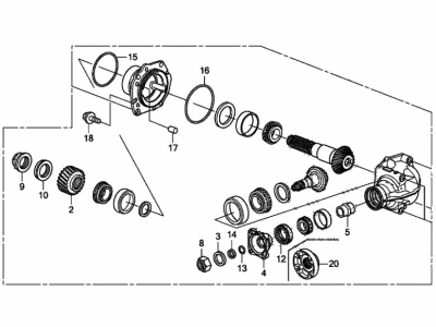 Honda CR-V Hybrid Transfer Case - 29000-5RG-000