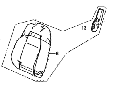 Honda 81522-TMC-A01 Pad, Left Front Seat-Back (With Module Holder)