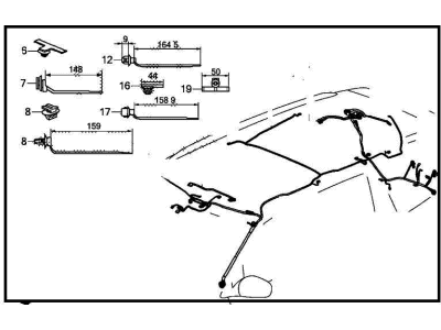 Honda Sunroof Cable - 32156-TG7-A21