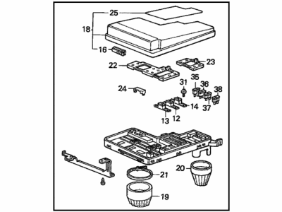 1989 Honda Accord Relay Block - 38250-SE3-A23