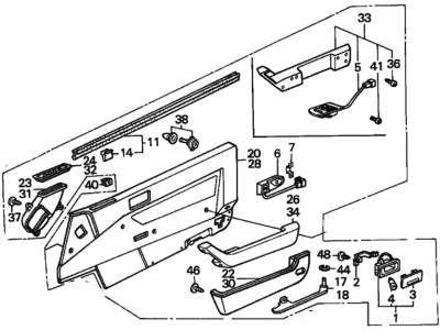 1989 Honda Accord Door Trim Panel - 83500-SE0-A31ZC