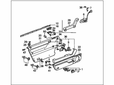 1989 Honda Accord Door Trim Panel - 83550-SE5-A10ZA