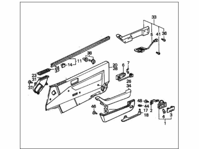 1986 Honda Accord Door Trim Panel - 83550-SE0-A01ZA