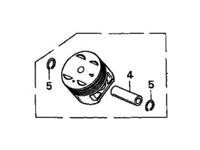 Honda 13030-PXT-A00 Piston Set (Over Size) (0.25)