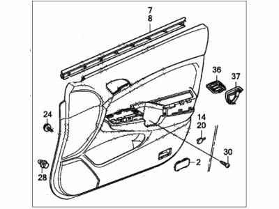 2008 Honda Accord Door Trim Panel - 83502-TA0-A31ZF