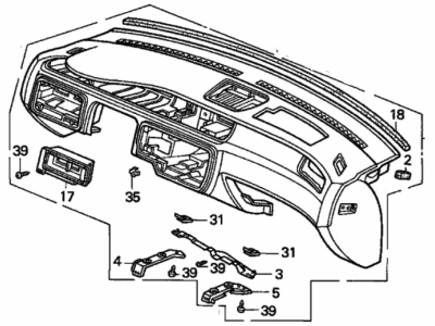 1993 Honda Civic Instrument Panel - 77109-SR0-A00ZE