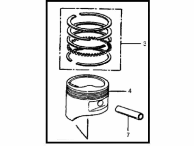 Honda CRX Pistons - 13101-PE7-660