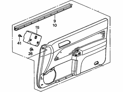 1997 Honda Accord Door Trim Panel - 83501-SV2-A81ZE
