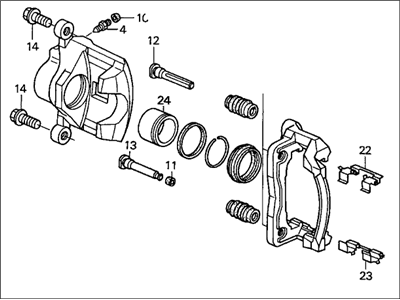 Honda Element Brake Caliper - 45018-SCV-A02
