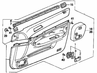 1997 Honda Accord Door Trim Panel - 83501-SV4-A82ZE