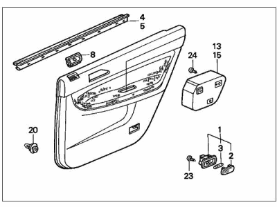 1997 Honda Accord Door Trim Panel - 83700-SV4-A11ZE