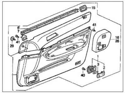 1997 Honda Accord Door Trim Panel - 83551-SV4-A63ZA