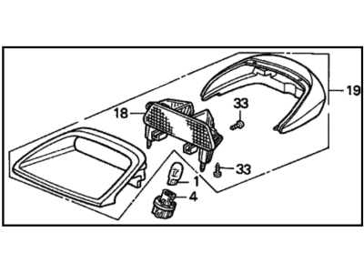 1996 Honda Accord Brake Light - 34270-SV4-A01ZB