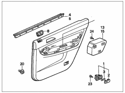 1997 Honda Accord Door Trim Panel - 83750-SV4-A42ZA