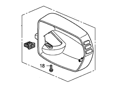 Honda 76205-SWA-A11ZE Housing Set, Passenger Side (Whistler Silver Metallic)