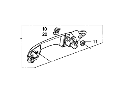 Honda 72180-SWA-T11ZE Handle Assembly, Driver Side Door (Outer) (Taffeta White)