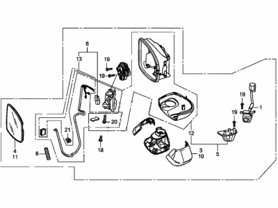 Honda Clarity Plug-In Hybrid Car Mirror - 76258-TRV-A11