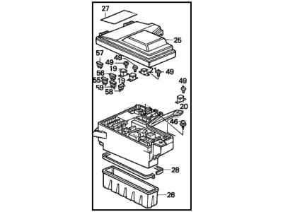 1991 Honda Accord Relay Block - 38250-SM5-A11