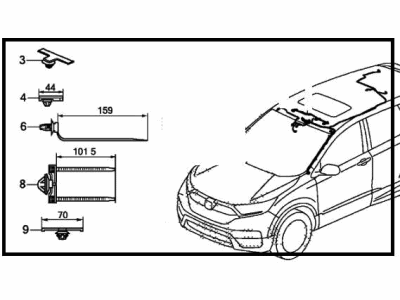 Honda CR-V Hybrid Sunroof Cable - 32155-TPG-A10