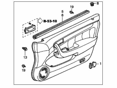2003 Honda Accord Door Trim Panel - 83550-SDN-A52ZB