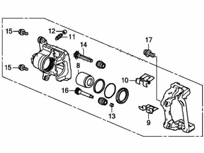 2020 Honda Pilot Brake Caliper - 43019-TZ5-A00RMN