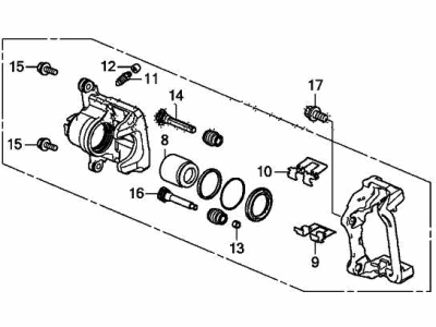 2020 Honda Pilot Brake Caliper - 43018-TZ5-A00RMN