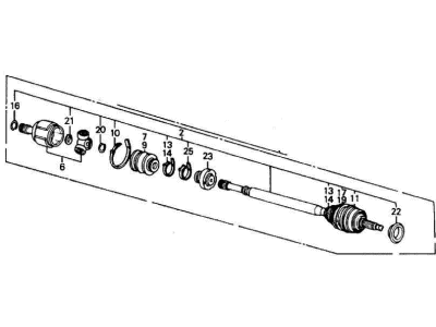 Honda CRX Axle Shaft - 44011-SH3-000