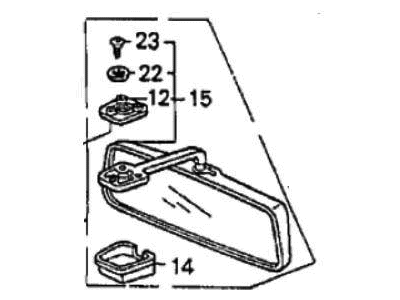 Honda CRX Car Mirror - 76400-SH2-004ZA