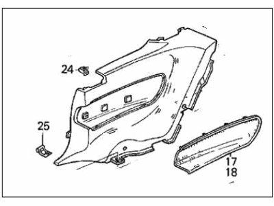 1995 Honda Prelude Door Trim Panel - 83730-SS0-A90ZA