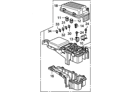 Honda 38250-SHJ-A21 Box Assembly, Relay