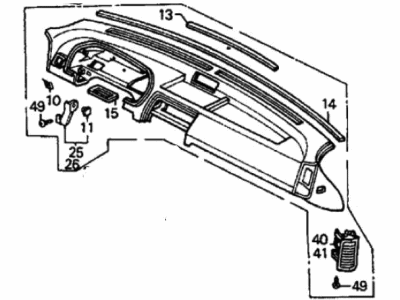 Honda Prelude Instrument Panel - 77100-SF1-A00ZB