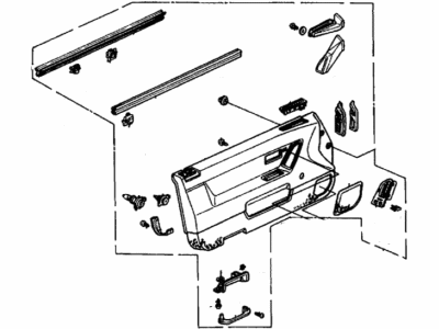 Honda 83500-SF1-A01ZA Lining, R. FR. Door *NH83L* (OFF BLACK)