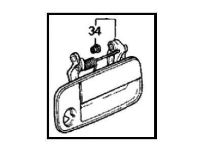 1990 Honda Prelude Door Handle - 72140-SF1-014ZW