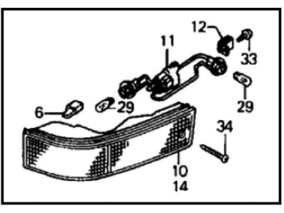 1988 Honda Prelude Side Marker Light - 33650-SF1-671