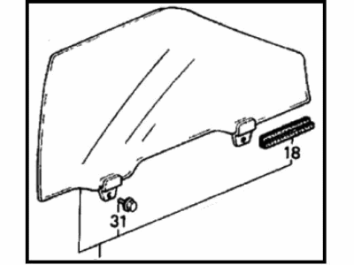 Honda 73300-SF1-910 Glass Assy., R. FR. Door