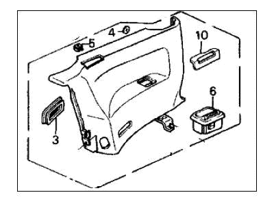 1991 Honda Prelude Door Trim Panel - 83780-SF1-A01ZF